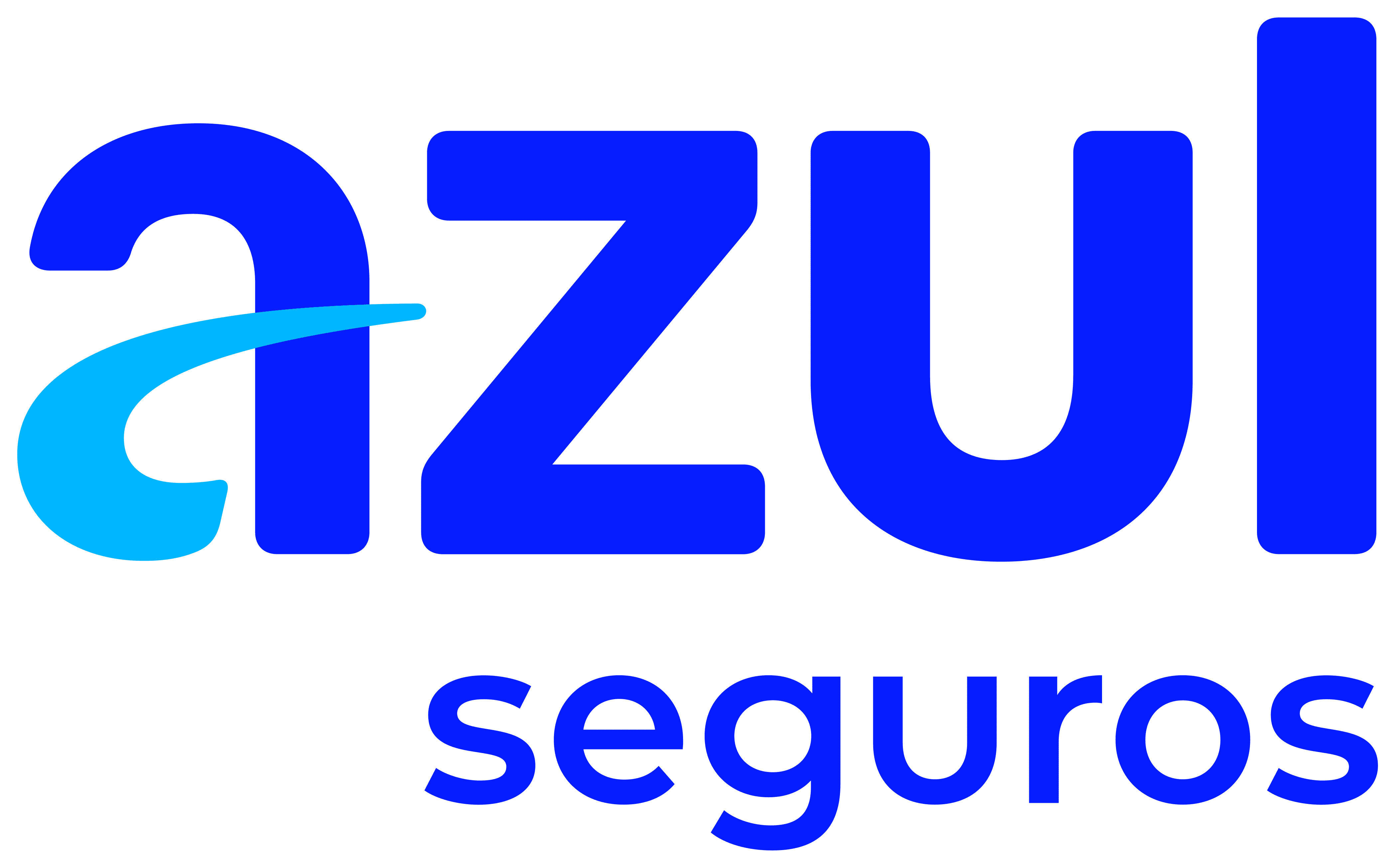 Logo da companhia de seguros, Azul Seguros.